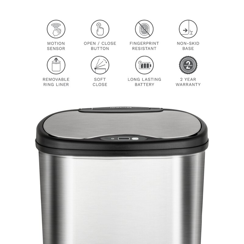 Nine order Stars 13.2 gallon Motion Sensor Trash Can DZT-50-6